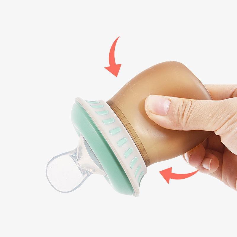 BBET Newborn Unbreakable Silicone Feeding Bottle - BPA - Free (Milk/Food) - Twisoo