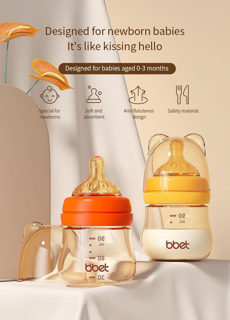 BBET Newborn Wide Neck Baby Feeding Bottle - BPA - Free, 90ML - Twisoo