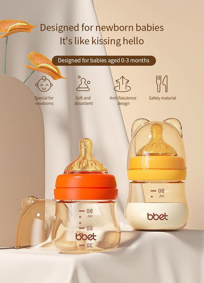 BBET Newborn Wide Neck Baby Feeding Bottle - BPA - Free, 90ML - Twisoo