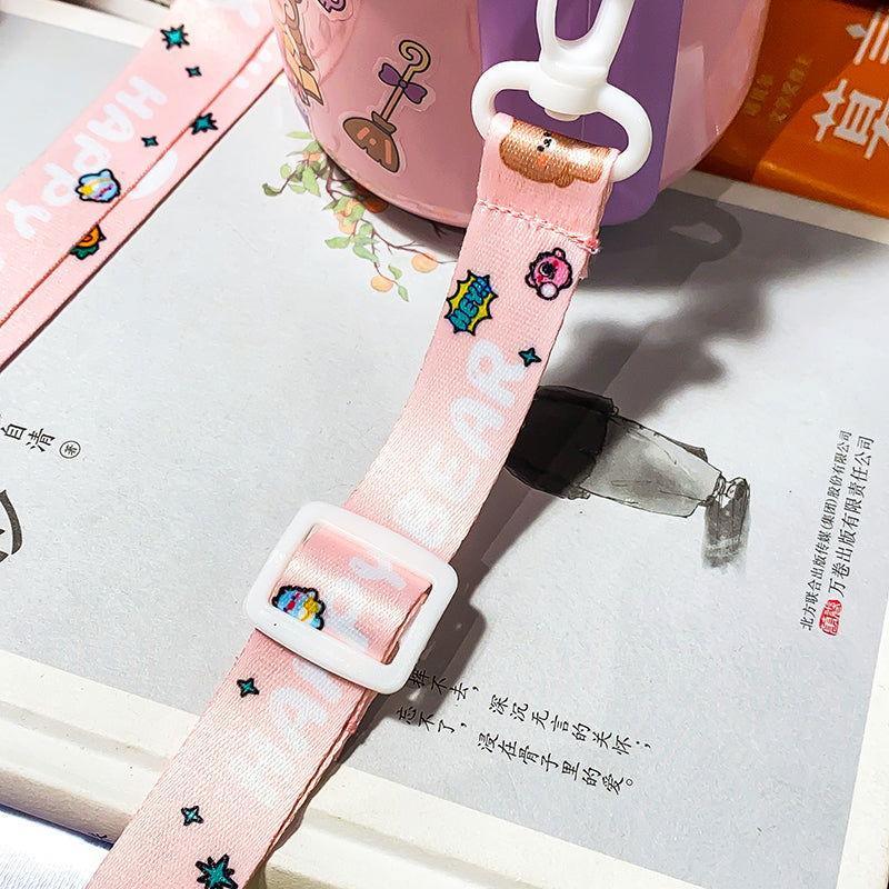 Bear Design Stainless Steel Water Bottle for Kids with Portable Strap 🐻 - Twisoo