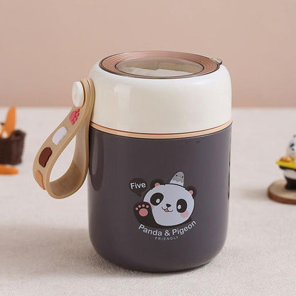 Bear Vacuum Food Jar - Stainless Steel with Spoon (450ml) - Twisoo