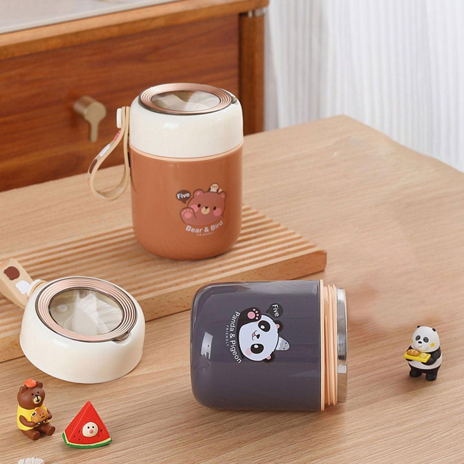 Bear Vacuum Food Jar - Stainless Steel with Spoon (450ml) - Twisoo