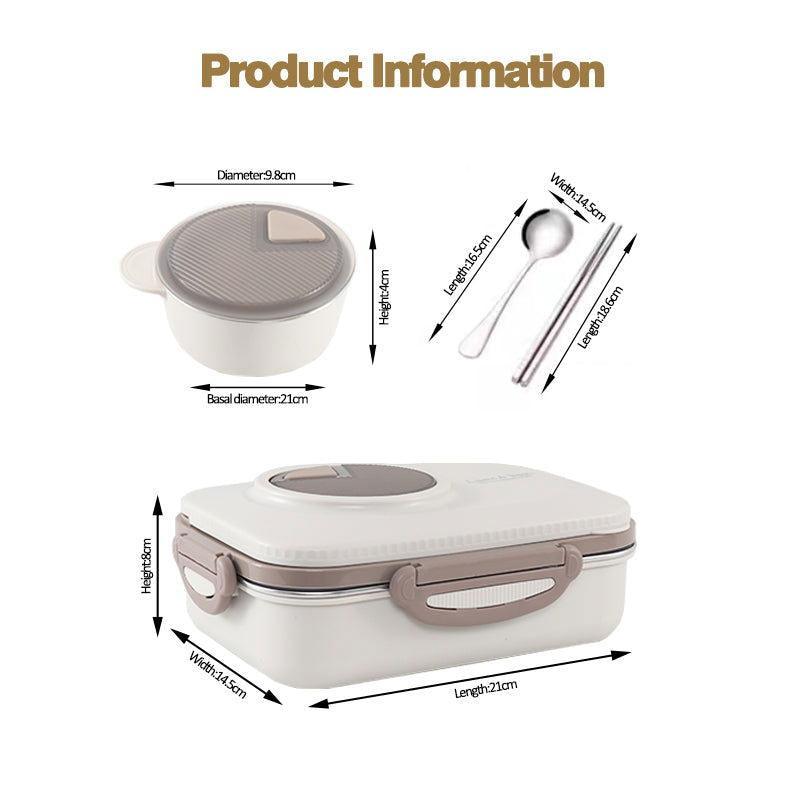 Bento - Steel Lunchbox, Spill - Proof for Teenagers and Adults - Twisoo