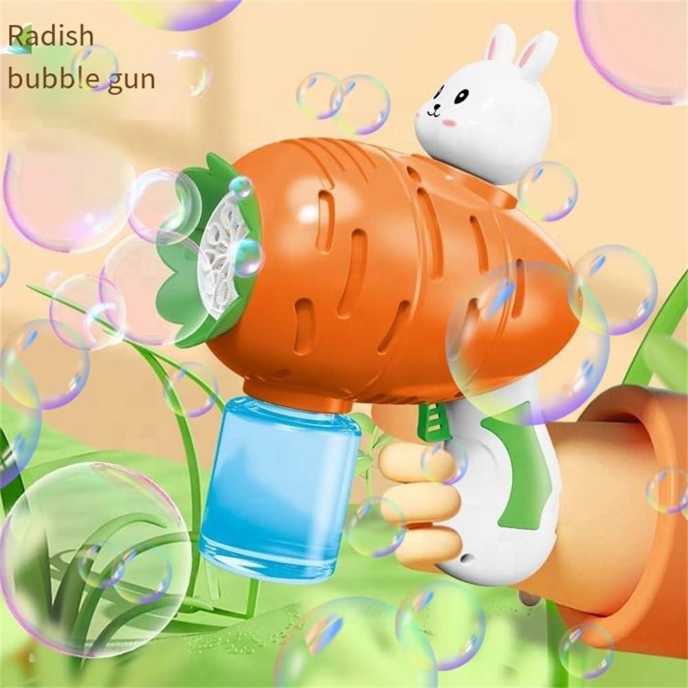 Bunny Bubble Gun - Radish Design, Automatic Bubble Blower for Kids - Twisoo