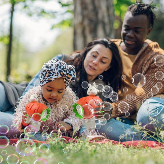 Bunny Bubble Gun - Radish Design, Automatic Bubble Blower for Kids - Twisoo