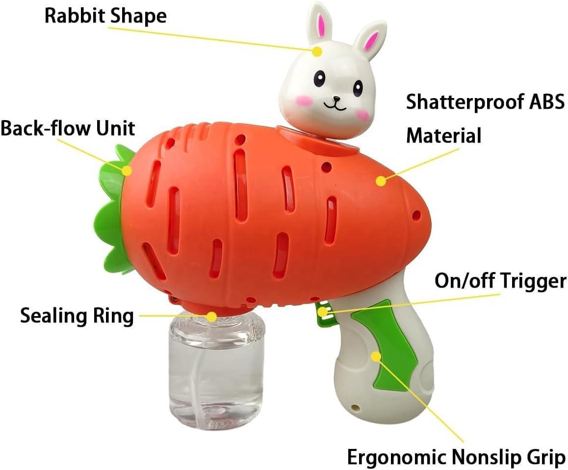 Bunny Bubble Gun - Radish Design, Automatic Bubble Blower for Kids - Twisoo