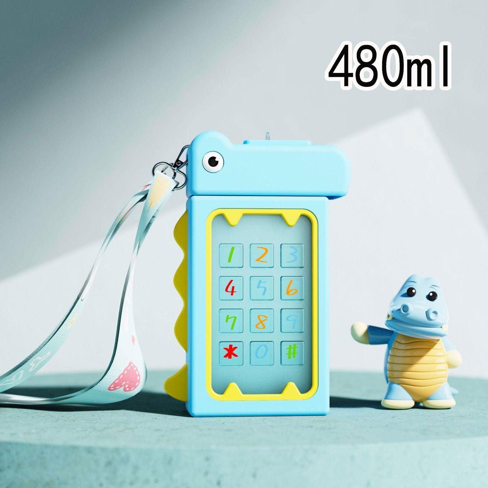 Creative Dino Water Bottle for Kids with Portable Strap - Twisoo