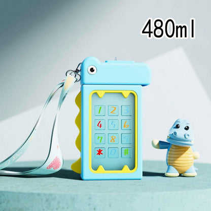 Creative Dino Water Bottle for Kids with Portable Strap - Twisoo