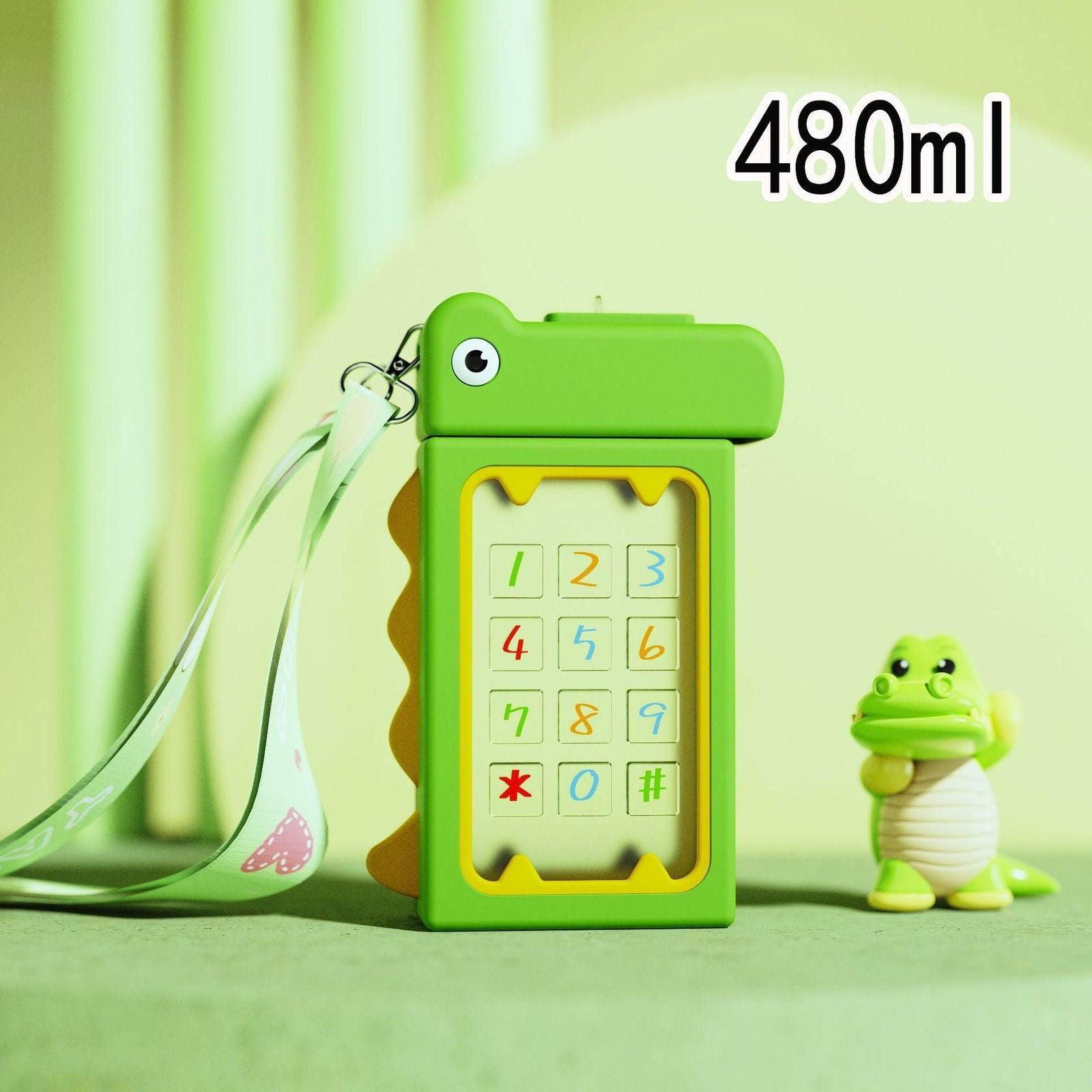 Creative Dino Water Bottle for Kids with Portable Strap - Twisoo