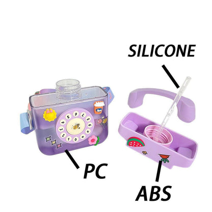 Creative Telephone Shape Water Cup with Straw for Children - Twisoo