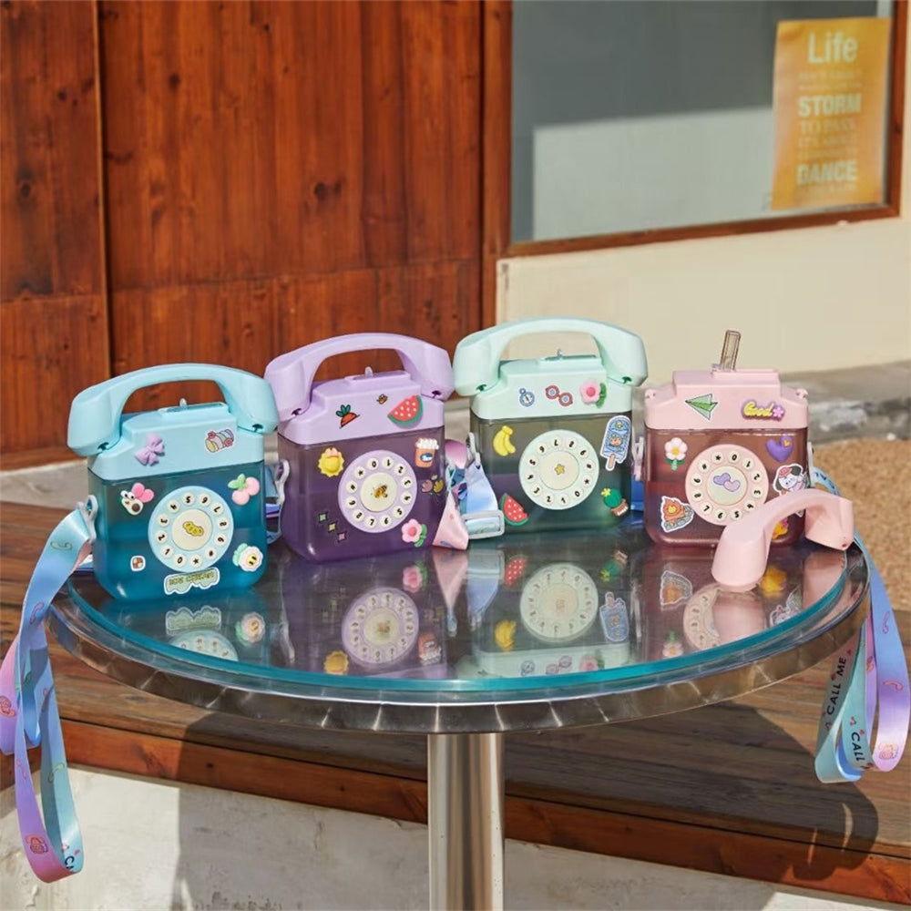 Creative Telephone Shape Water Cup with Straw for Children - Twisoo