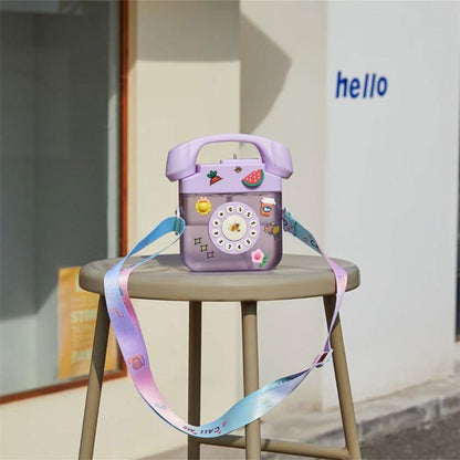 Creative Telephone Shape Water Cup with Straw for Children - Twisoo