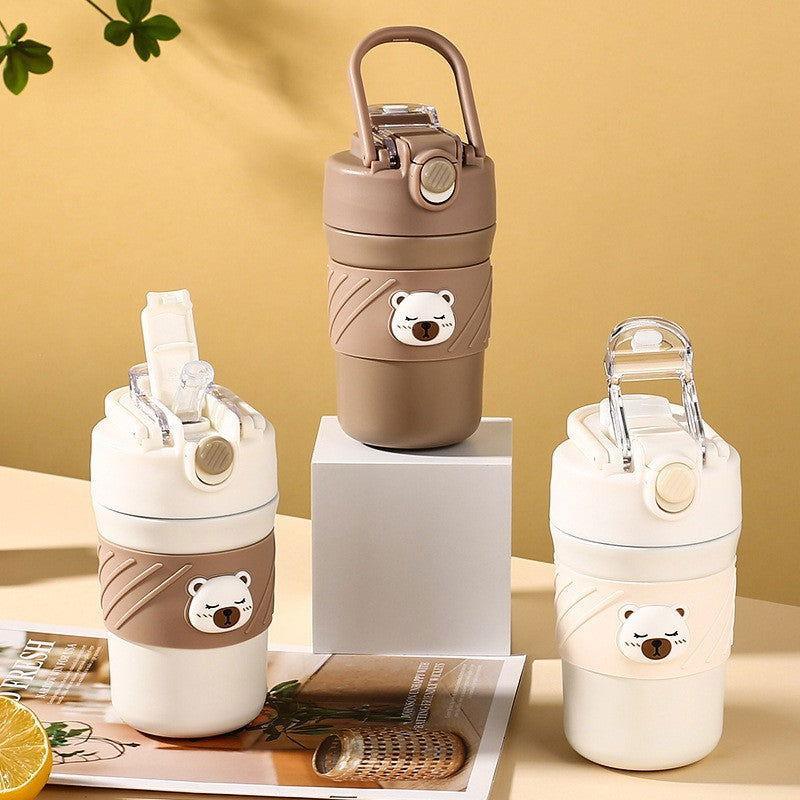 Cute 450 ML Bear Thermal Coffee & Water Cup for Office and Home - Twisoo
