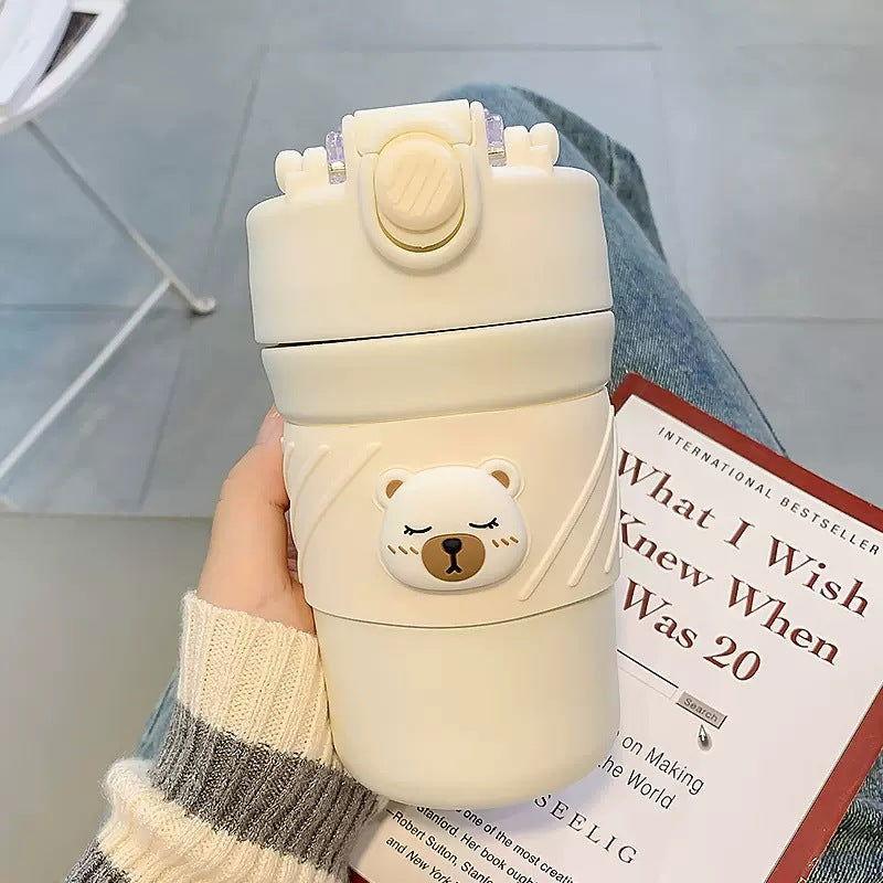 Cute 450 ML Bear Thermal Coffee & Water Cup for Office and Home - Twisoo