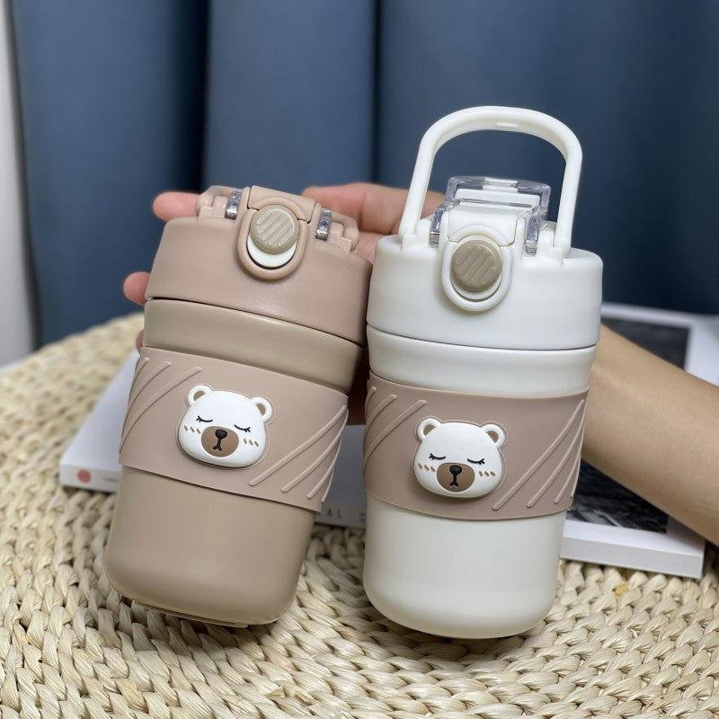 Cute 450 ML Bear Thermal Coffee & Water Cup for Office and Home - Twisoo