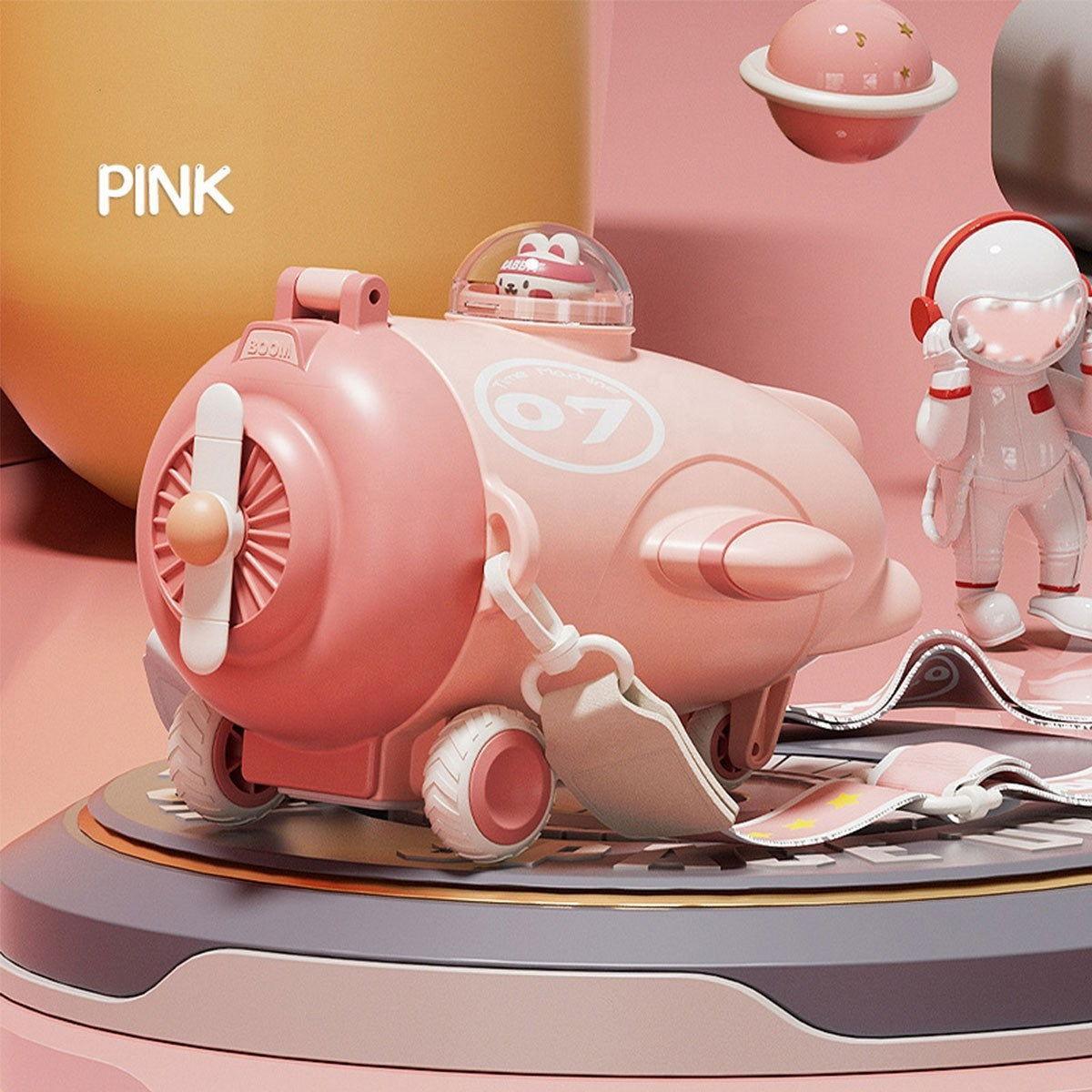 Cute Aircraft Shape Water Bottle for Kids with Portable Strap - Twisoo