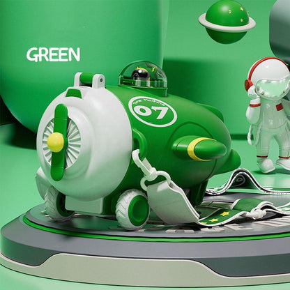Cute Aircraft Shape Water Bottle for Kids with Portable Strap - Twisoo