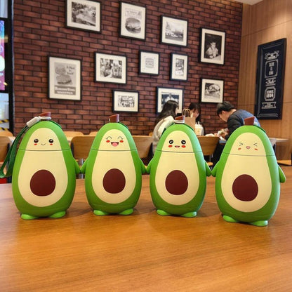 Cute Avocado Double Layer Portable Water Cup with Strap 🥑 - Twisoo