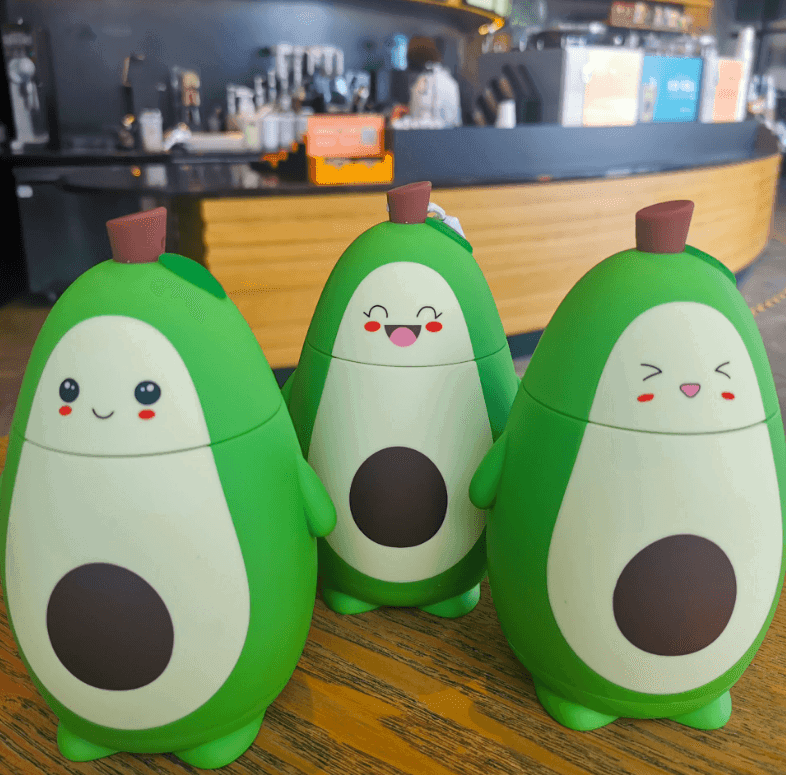 Cute Avocado Double Layer Portable Water Cup with Strap 🥑 - Twisoo