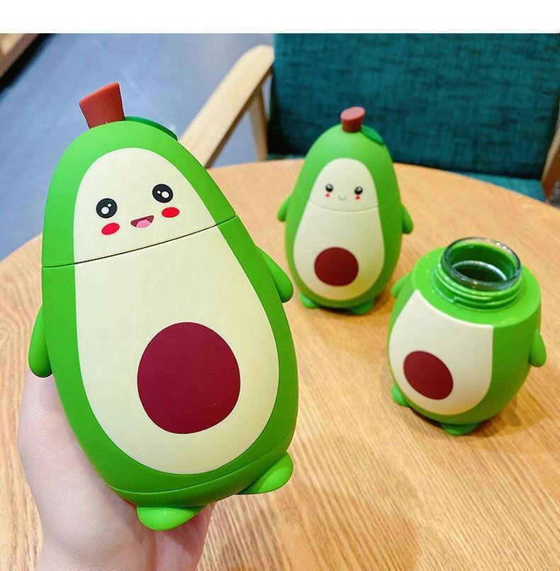 Cute Avocado Double Layer Portable Water Cup with Strap 🥑 - Twisoo