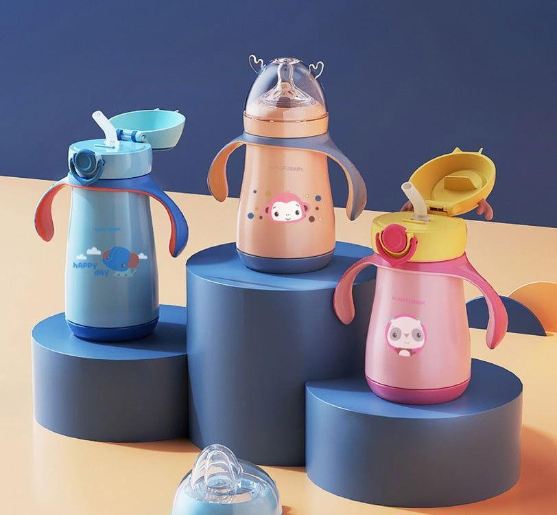 Cute Baby Milk Bottle for Feeding Milk Babies and Kids (Steel) - Twisoo