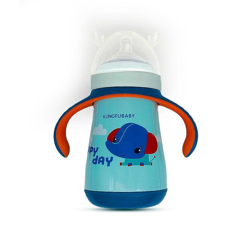 Cute Baby Milk Bottle for Feeding Milk Babies and Kids (Steel) - Twisoo