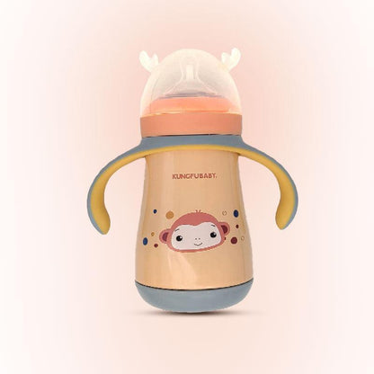 Cute Baby Milk Bottle for Feeding Milk Babies and Kids (Steel) - Twisoo