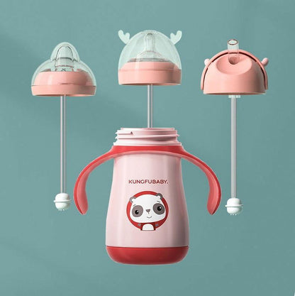 Cute Baby Milk Bottle for Feeding Milk Babies and Kids (Steel) - Twisoo