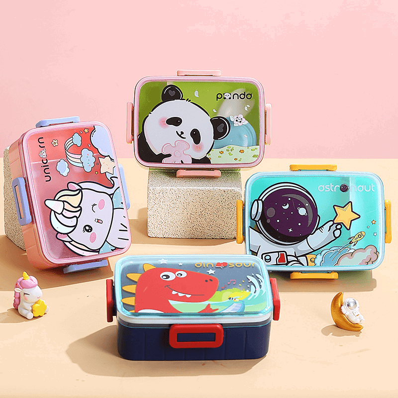 Cute Dino Plastic Bento Lunch Box for Kids - Twisoo