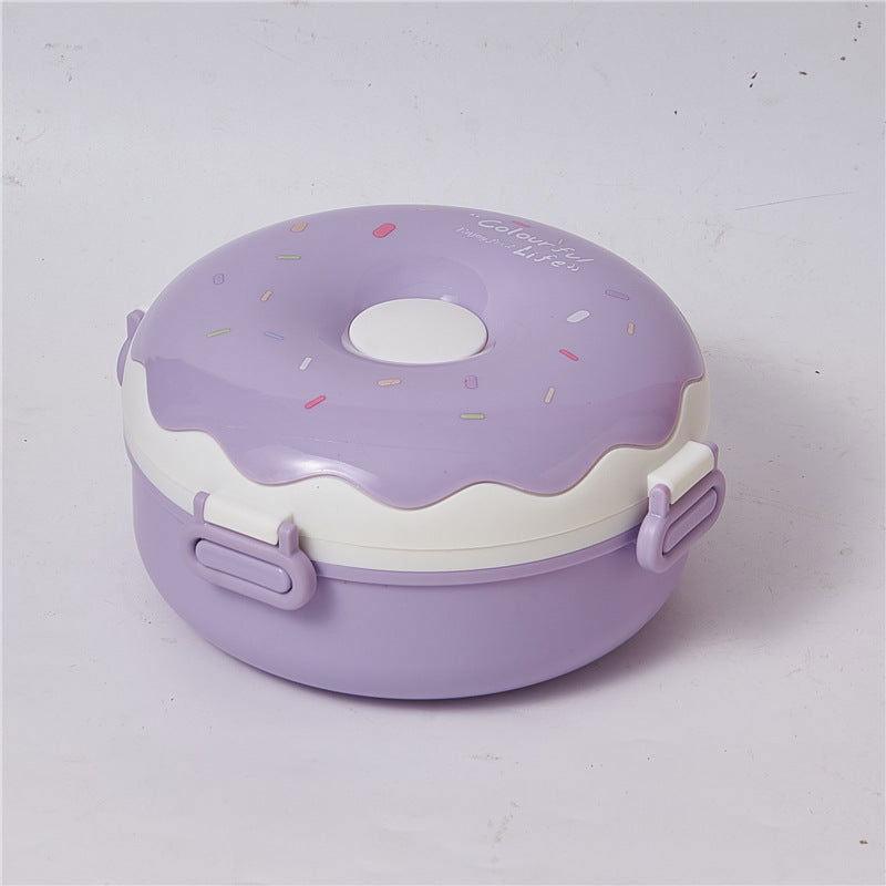 Cute Donut Plastic Bento Lunch Box for Kids 🍩 - Twisoo