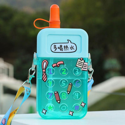 Cute Mobile Phone Water Bottle for Kids with Portable Strap - Twisoo