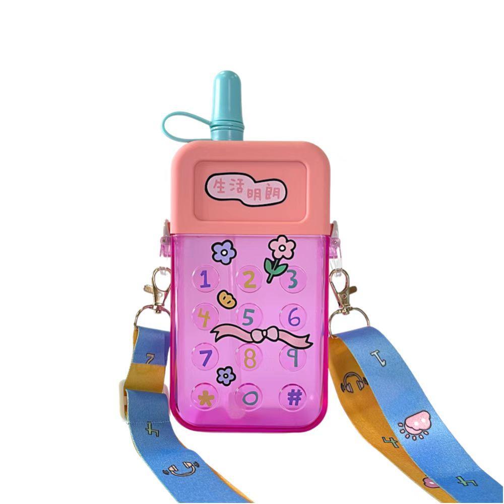Cute Mobile Phone Water Bottle for Kids with Portable Strap - Twisoo