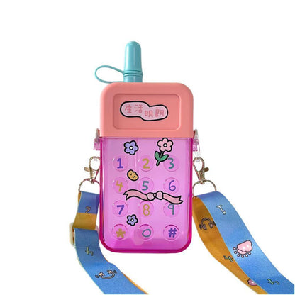 Cute Mobile Phone Water Bottle for Kids with Portable Strap - Twisoo