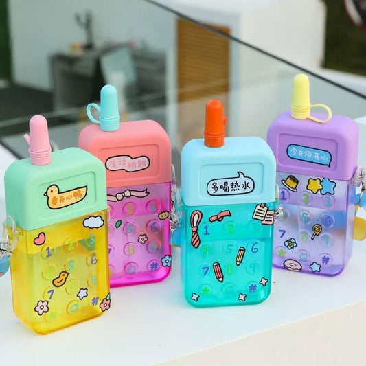 Cute Mobile Phone Water Bottle for Kids with Portable Strap - Twisoo