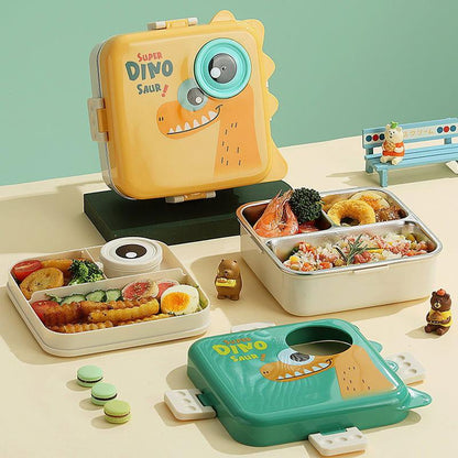 Dino Eye - Spill Free Steel Lunch Box - Twisoo