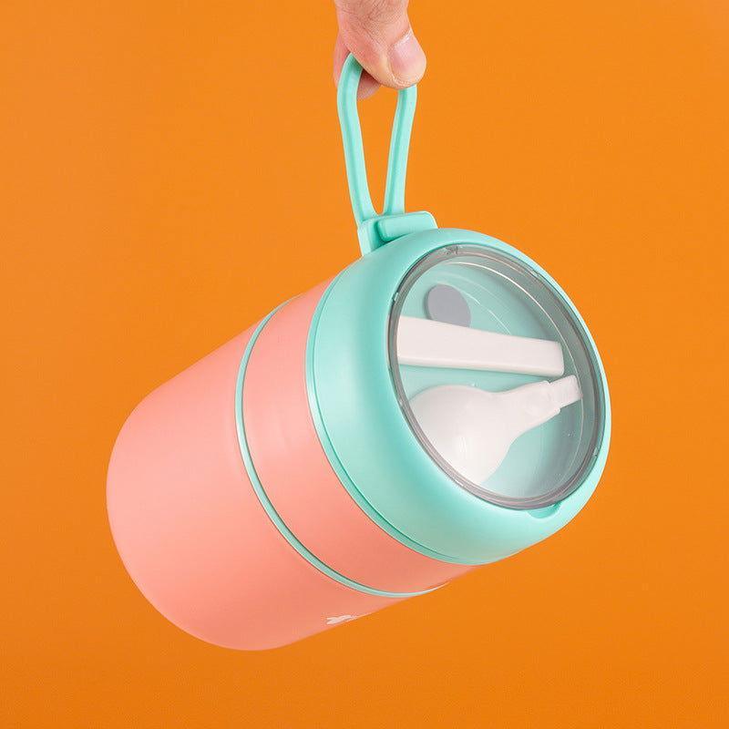 Double Bowl - Thermo Steel Food Jar with Spoon (750ml) - Twisoo