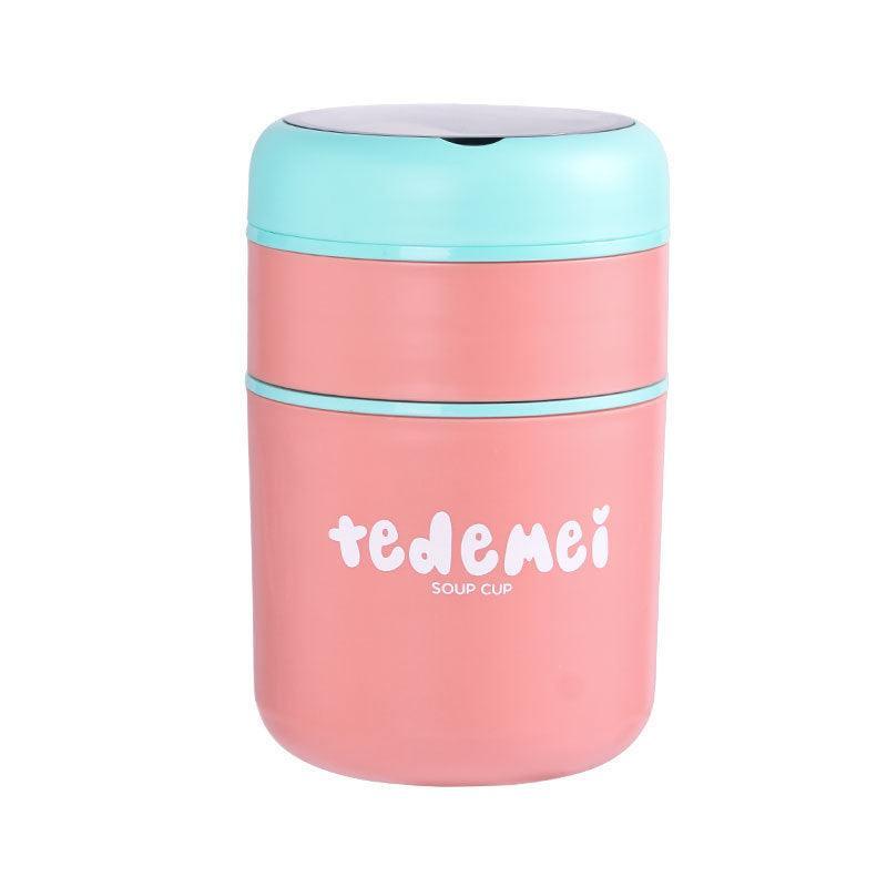 Double Bowl - Thermo Steel Food Jar with Spoon (750ml) - Twisoo