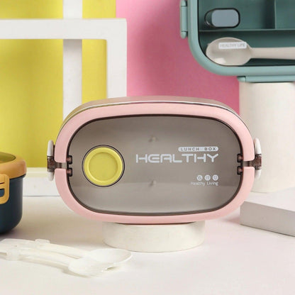 Double Decker Bento Steel Lunch Box with Compartments for Kids - Twisoo