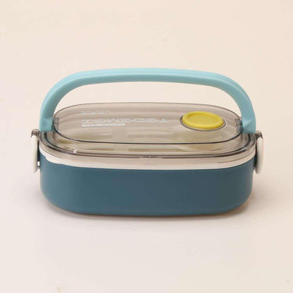 Double Decker Bento Steel Lunch Box with Compartments for Kids - Twisoo