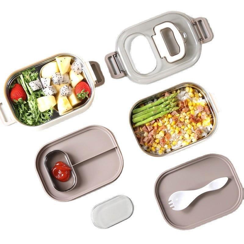 Double Delight - Bento Stainless Steel Lunch Box with Handle for Kids - Twisoo