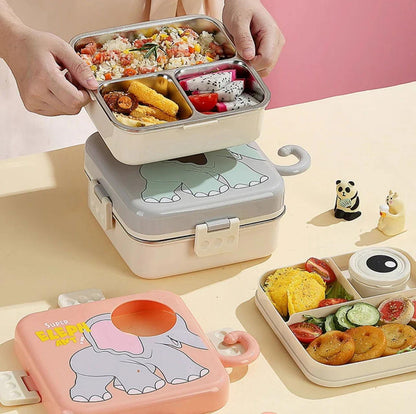 Elephant Eye - Spill Free Steel Lunch Box for Kids - Twisoo
