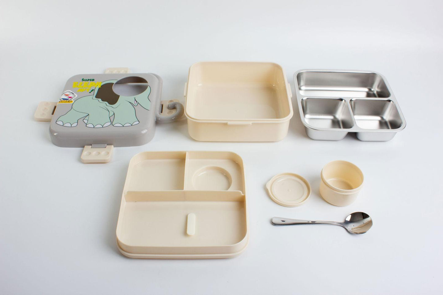 Elephant Eye - Spill Free Steel Lunch Box for Kids - Twisoo