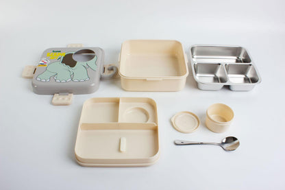 Elephant Eye - Spill Free Steel Lunch Box for Kids - Twisoo