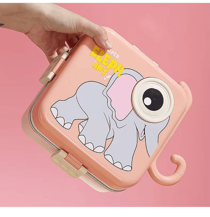 Elephant Eye - Spill Free Steel Lunch Box for Kids - Twisoo