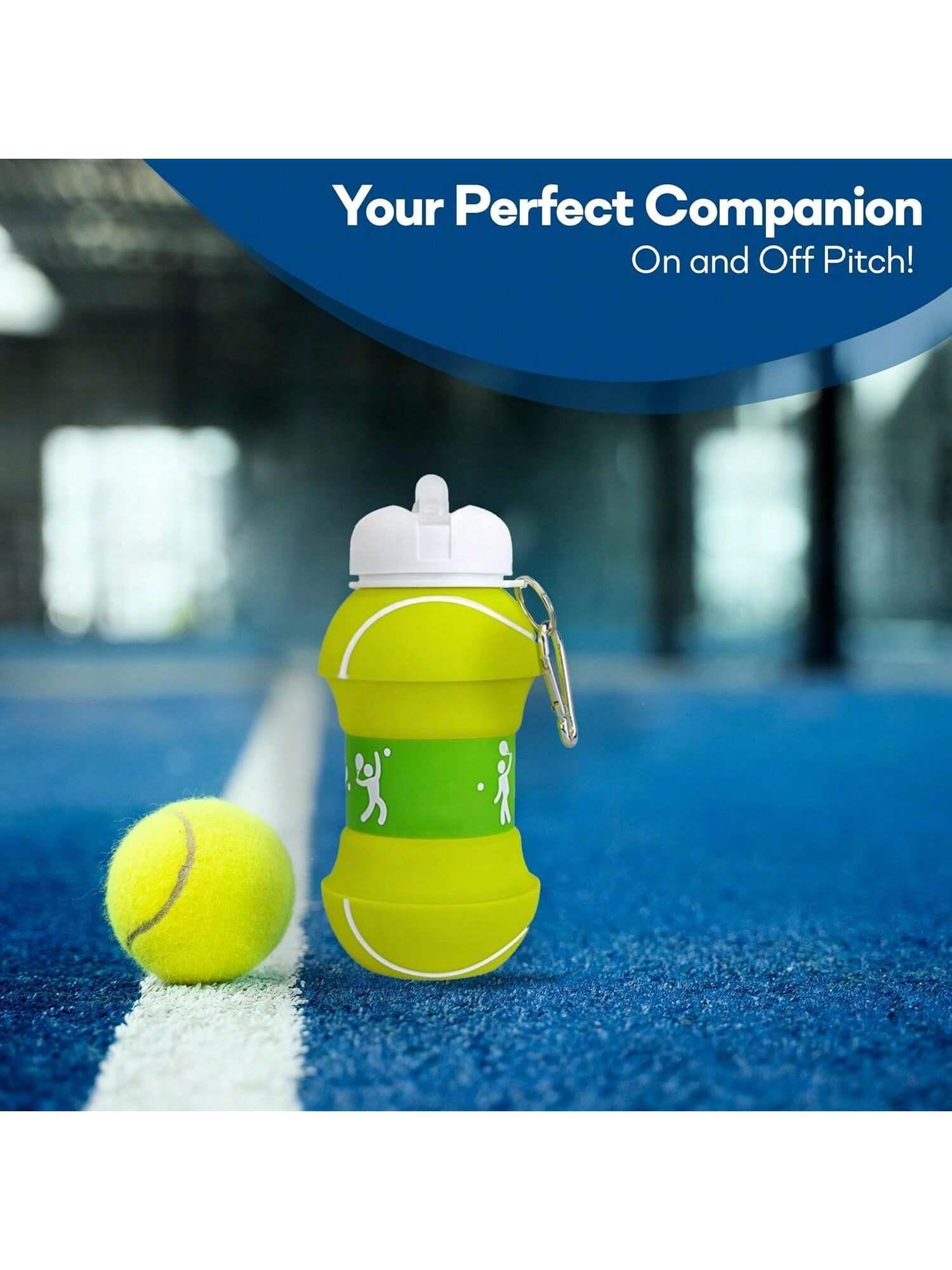 Foldable Silicone Sports Water Bottle – Basketball/Tennis Design 🏀🎾 - Twisoo