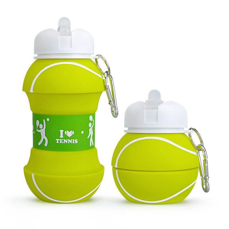 Foldable Silicone Sports Water Bottle – Basketball/Tennis Design 🏀🎾 - Twisoo