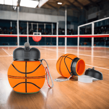 Foldable Silicone Sports Water Bottle – Basketball/Tennis Design 🏀🎾 - Twisoo