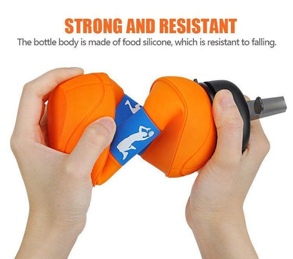 Foldable Silicone Sports Water Bottle – Basketball/Tennis Design 🏀🎾 - Twisoo