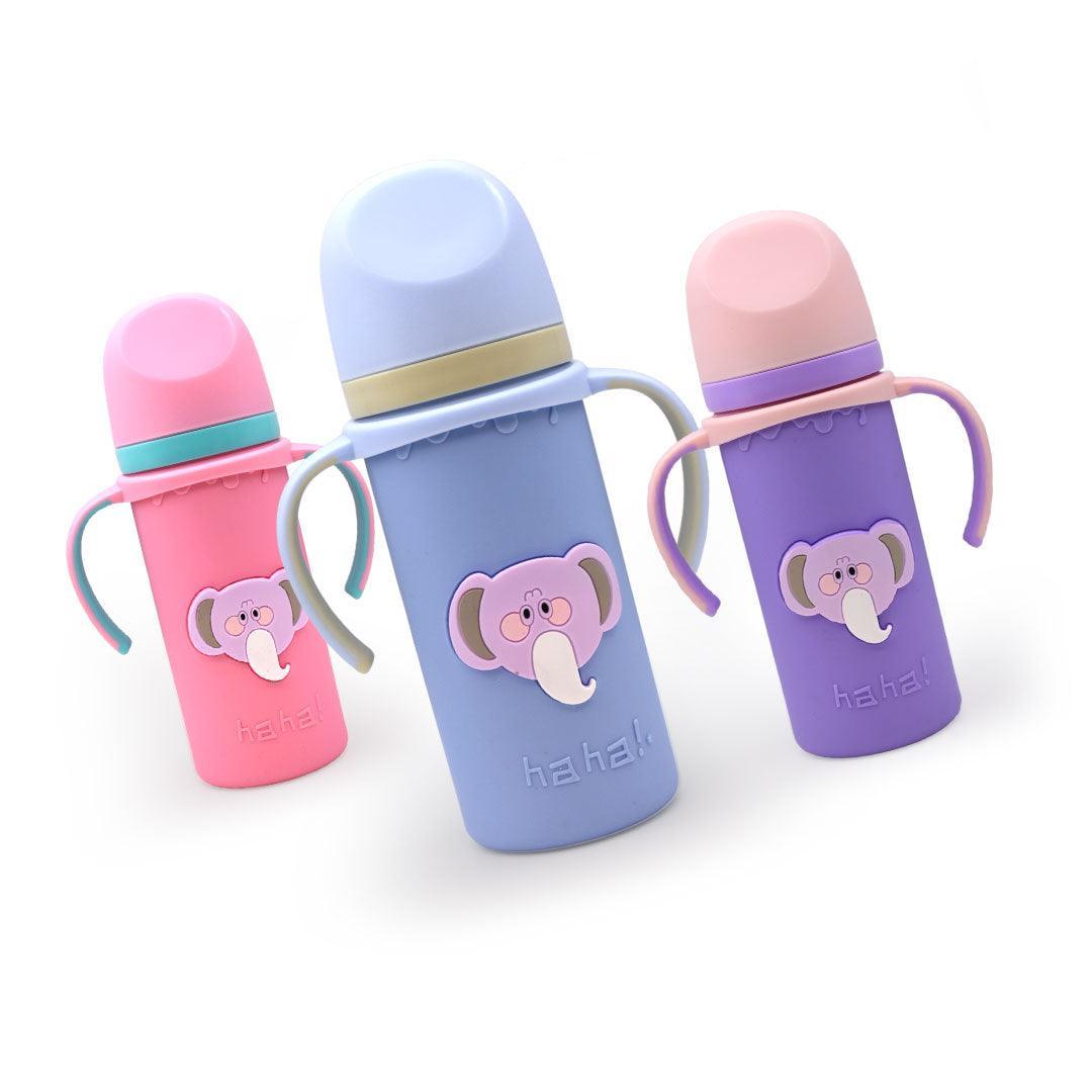 Glass Milk Bottle with Protective Silicone Case for Baby - Twisoo