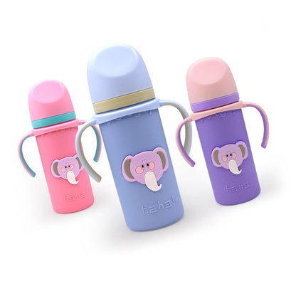 Glass Milk Bottle with Protective Silicone Case for Baby - Twisoo